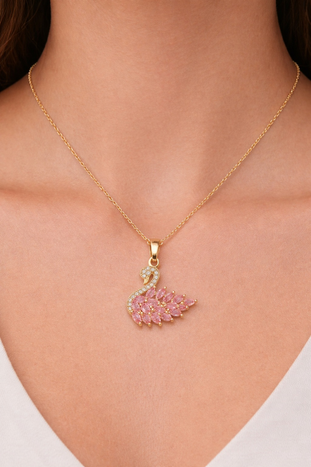 Collana Cigno in Acciaio Inossidabile per Donne - immagine 3