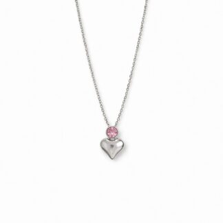Collier Cœur en Pierre Acier Inoxydable pour Femme