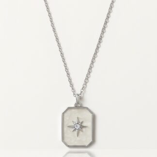 Stainless Steel Silver Star Necklace For Women